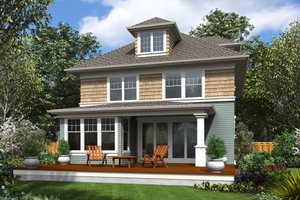 Exterior - Rear Elevation for Craftsman House Plan #48-710 - 3 bed, 2.5 bath