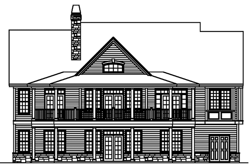 Home Plan - Exterior - Rear Elevation 1 for Country House Plan #929-563 - 4 bed, 3 bath