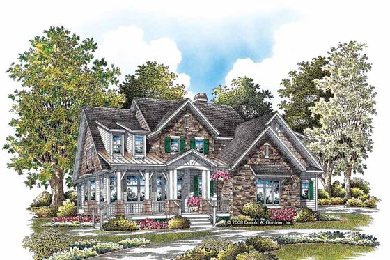 Exterior - Front Elevation 4 for Craftsman House Plan #929-833 - 3 bed, 2.5 bath