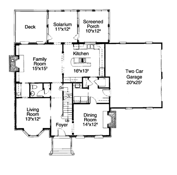 House Design - Classical Floor Plan - Main Floor Plan #429-183