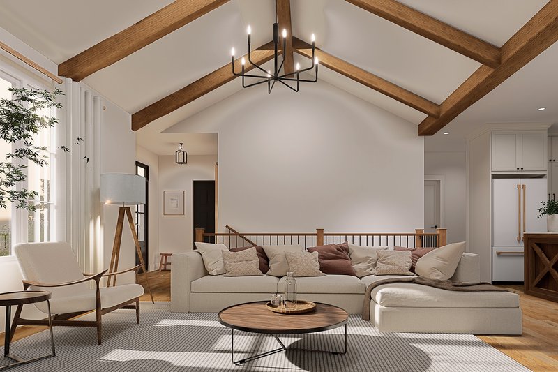 Home Plan - Interior - Family Room 1 for Farmhouse House Plan #23-2835 - 2 bed, 1 bath