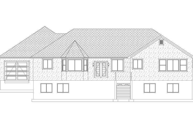 Home Plan - Exterior - Rear Elevation 1 for Farmhouse House Plan #1060-47 - 3 bed, 2.5 bath