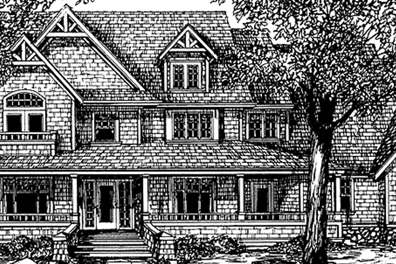 Architectural House Design - Victorian Exterior - Front Elevation Plan #966-80