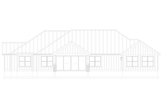 Exterior - Rear Elevation 3 for Farmhouse House Plan #1060-169 - 3 bed, 2.5 bath