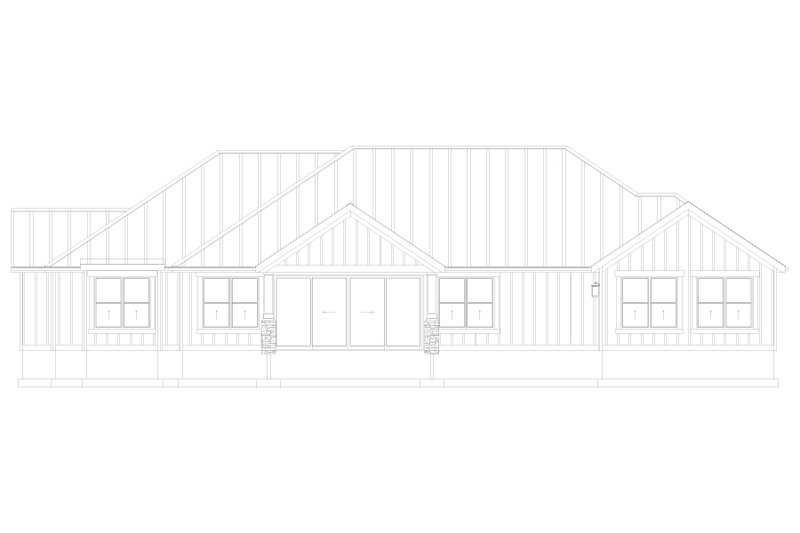 Home Plan - Exterior - Rear Elevation 3 for Farmhouse House Plan #1060-169 - 3 bed, 2.5 bath