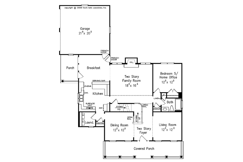Home Plan - Floor Plan - Main Floor for Classical House Plan #927-615 - 5 bed, 4 bath