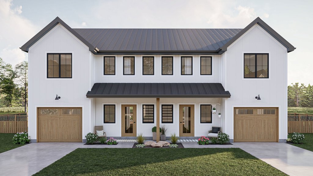 Exterior - Front Elevation 2 for Modern House Plan #455-665 - 3 bed, 2.5 bath
