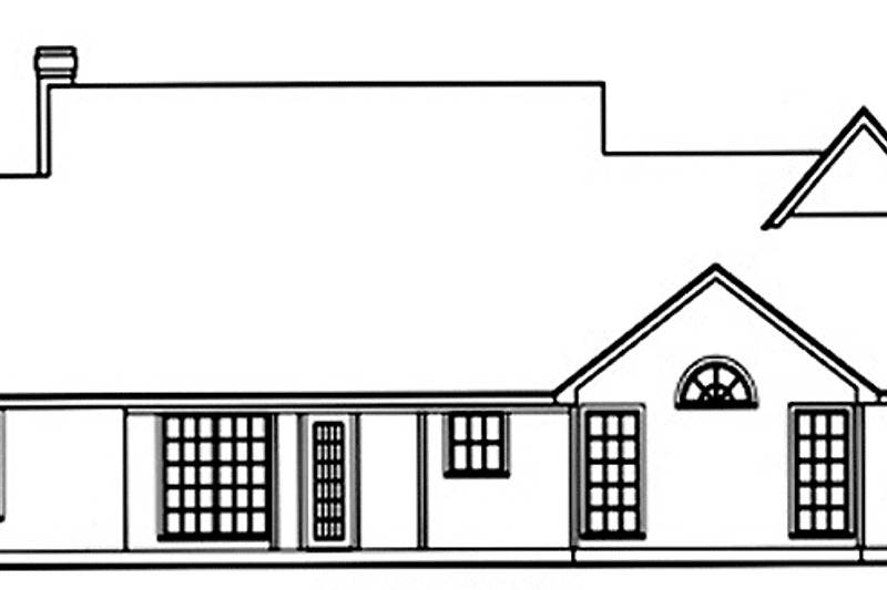 Home Plan - Exterior - Rear Elevation for Country House Plan #42-700 - 3 bed, 2 bath