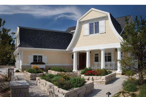 Exterior - Front Elevation 4 for Colonial House Plan #928-179 - 5 bed, 5.5 bath