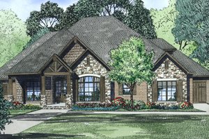 Dream House Plan - Craftsman Exterior - Front Elevation Plan #17-3391