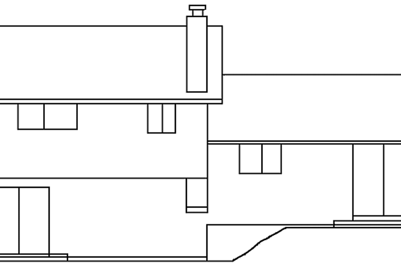 Home Plan - Exterior - Rear Elevation for Contemporary House Plan #60-858 - 3 bed, 2.5 bath