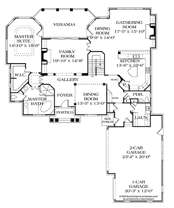 House Plan Design - Country Floor Plan - Main Floor Plan #453-377
