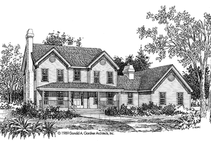 Country Exterior - Front Elevation Plan #929-104