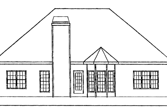 Exterior - Rear Elevation for Mediterranean House Plan #927-232 - 3 bed, 2 bath