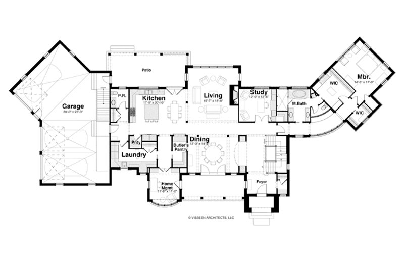 Dream House Plan - Floor Plan - Main Floor for Country House Plan #928-265 - 4 bed, 4.5 bath