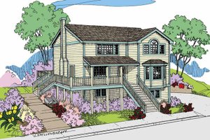 Traditional Exterior - Front Elevation Plan #60-1009