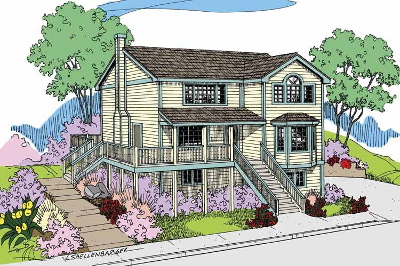 Home Plan - Traditional Exterior - Front Elevation Plan #60-1009