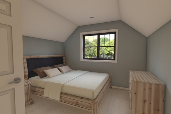 Interior - Bedroom for Bungalow House Plan #126-208 - 2 bed, 1.5 bath