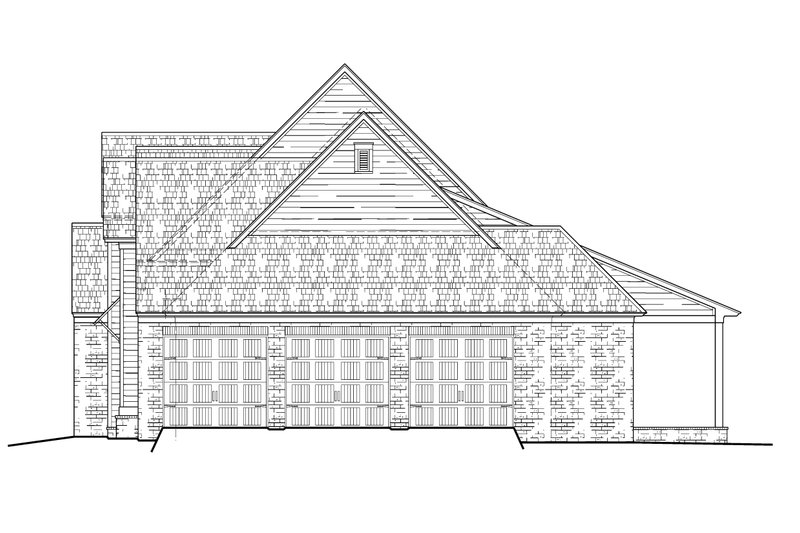 House Blueprint - Exterior - Other Elevation 3 for Traditional House Plan #1081-2 - 4 bed, 3.5 bath