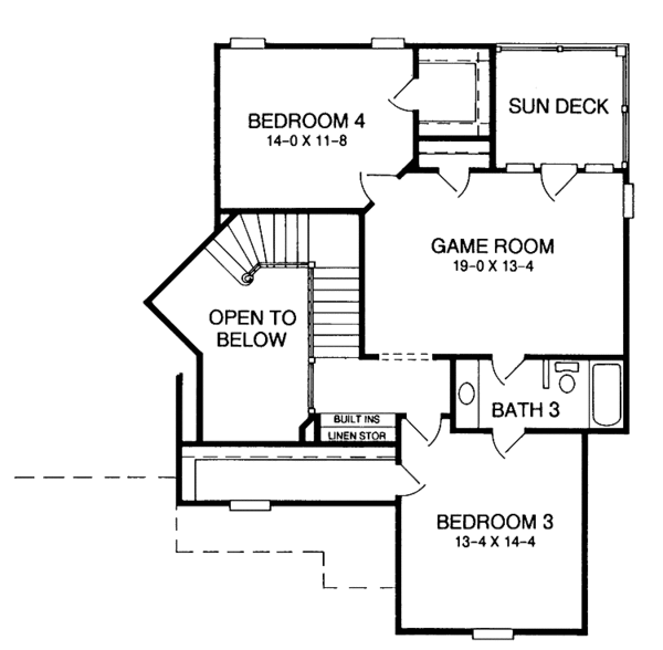 House Plan Design - European Floor Plan - Upper Floor Plan #952-125