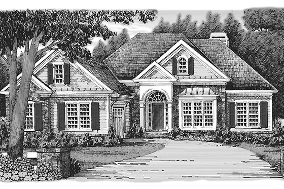 Exterior - Front Elevation 3 for Country House Plan #927-926 - 3 bed, 2 bath
