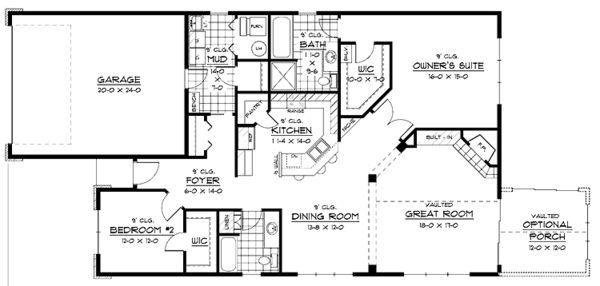 Dream House Plan - European Floor Plan - Main Floor Plan #51-601