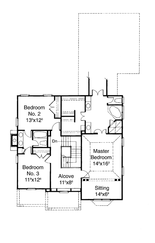 House Blueprint - Victorian Floor Plan - Upper Floor Plan #429-169