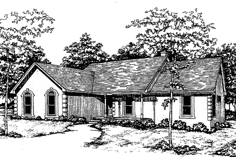 Dream House Plan - European Exterior - Front Elevation Plan #30-311