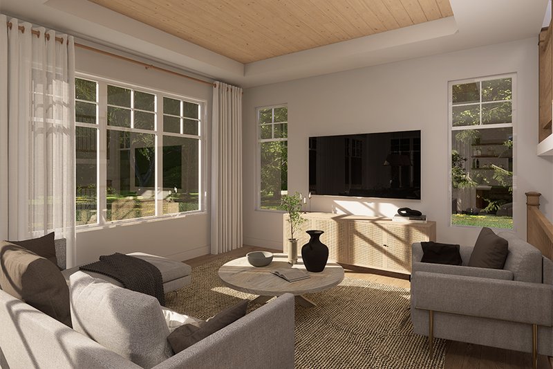 Home Plan - Interior - Family Room for Farmhouse House Plan #23-2852 - 3 bed, 1.5 bath