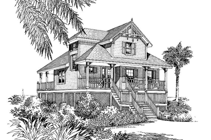 Architectural House Design - Country Exterior - Front Elevation Plan #417-583