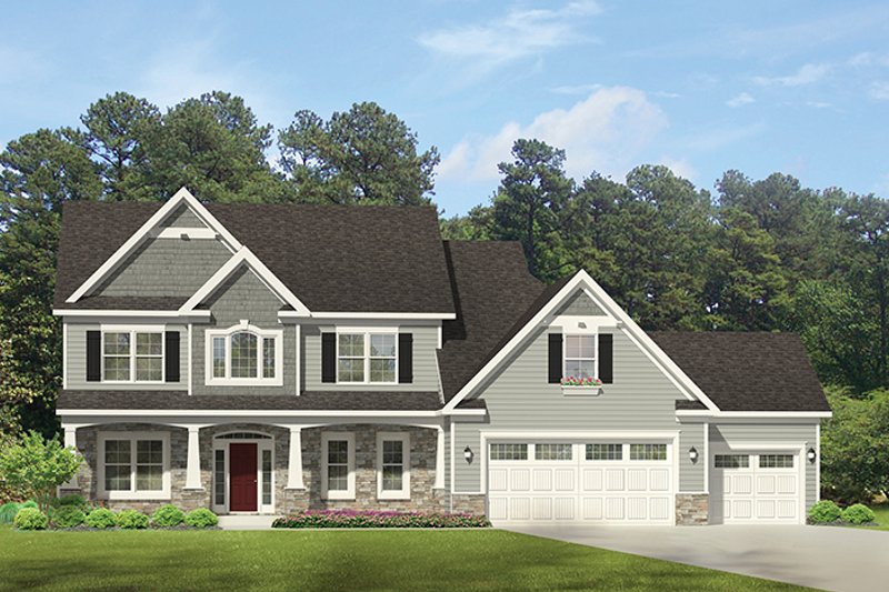 Home Plan - Exterior - Front Elevation 4 for Traditional House Plan #1010-132 - 4 bed, 2.5 bath