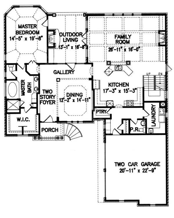 Traditional Floor Plan - Main Floor Plan #54-483