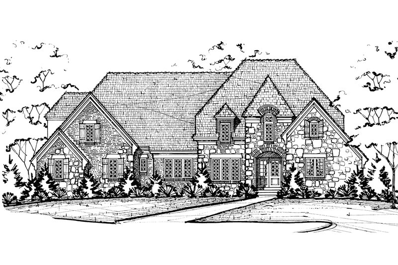 European Style House Plan - 5 Beds 5.5 Baths 4123 Sq/Ft Plan #20-2276 ...