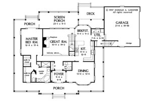 Floor Plan - Main Floor for Victorian House Plan #929-289 - 3 bed, 2.5 bath