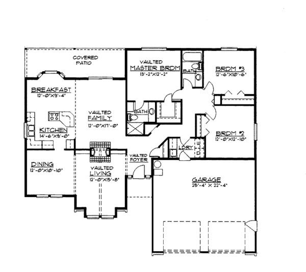 Architectural House Design - Traditional Floor Plan - Main Floor Plan #997-22