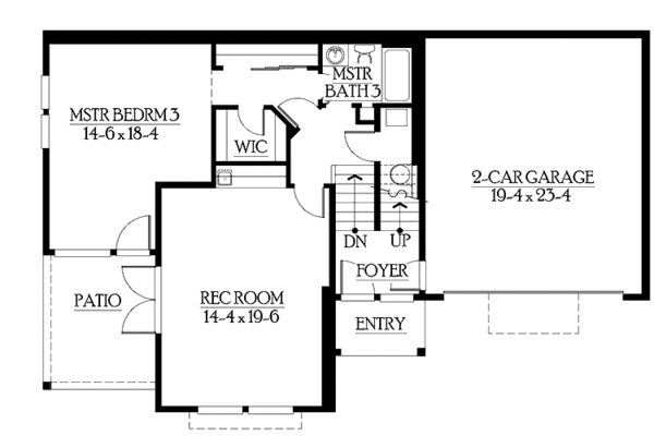 House Plan Design - Craftsman Floor Plan - Lower Floor Plan #132-276