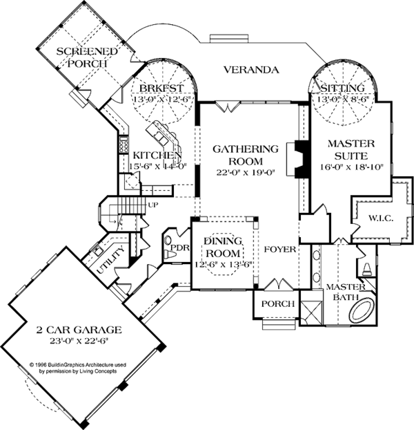 Architectural House Design - European Floor Plan - Main Floor Plan #453-544