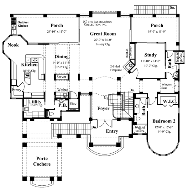 Country Floor Plan - Main Floor Plan #930-136