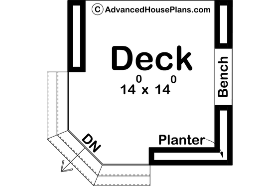 Floor Plan - Main Floor for Traditional House Plan #455-490, 0 bath