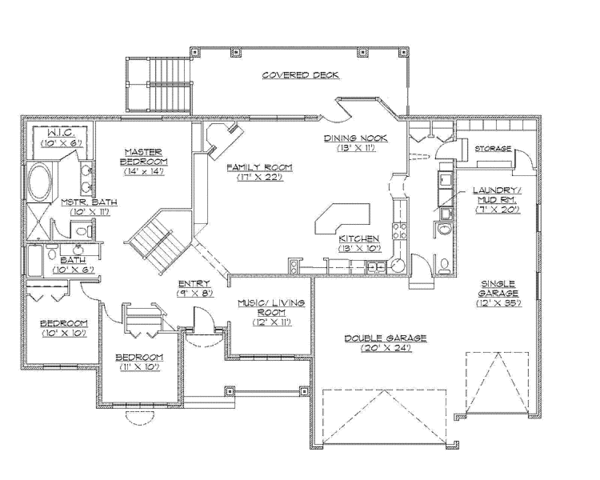 Architectural House Design - Traditional Floor Plan - Main Floor Plan #945-117