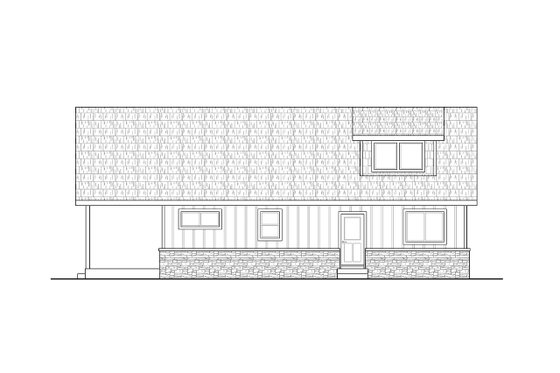 Exterior - Other Elevation 5 for Bungalow House Plan #124-1345 - 2 bed, 2 bath