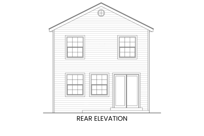 House Design - Exterior - Rear Elevation for Traditional House Plan #1108-10 - 2 bed, 2.5 bath