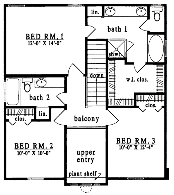 House Plan Design - Country Floor Plan - Upper Floor Plan #42-523