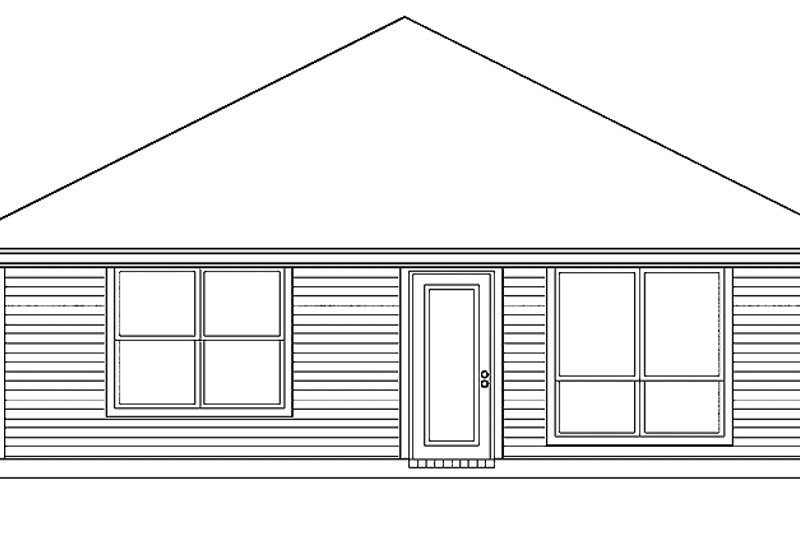 Home Plan - Exterior - Rear Elevation for Ranch House Plan #84-665 - 3 bed, 2 bath