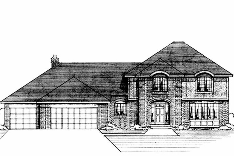 Home Plan - Exterior - Front Elevation 3 for European House Plan #51-845 - 4 bed, 2.5 bath