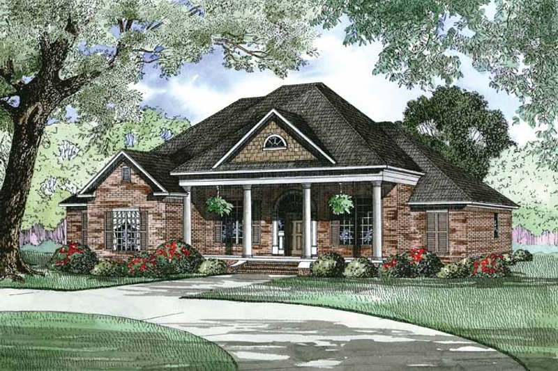 House Blueprint - Traditional Exterior - Front Elevation Plan #17-2890