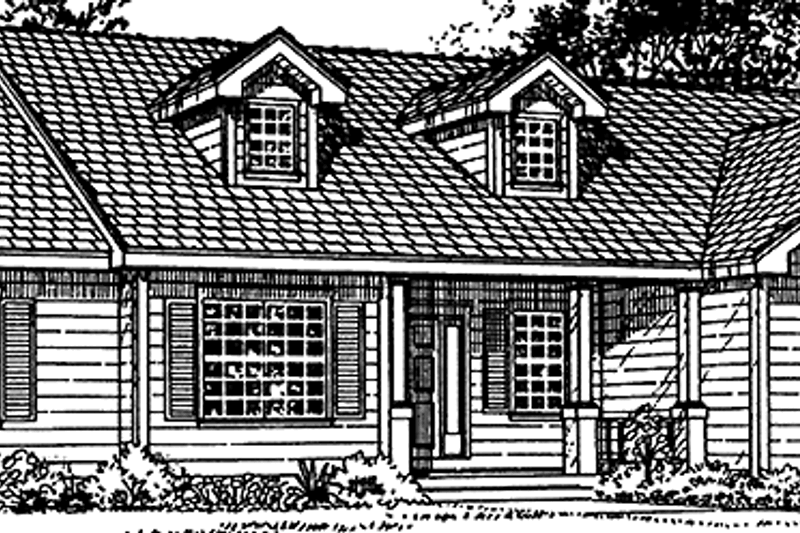 Architectural House Design - Country Exterior - Front Elevation Plan #942-7