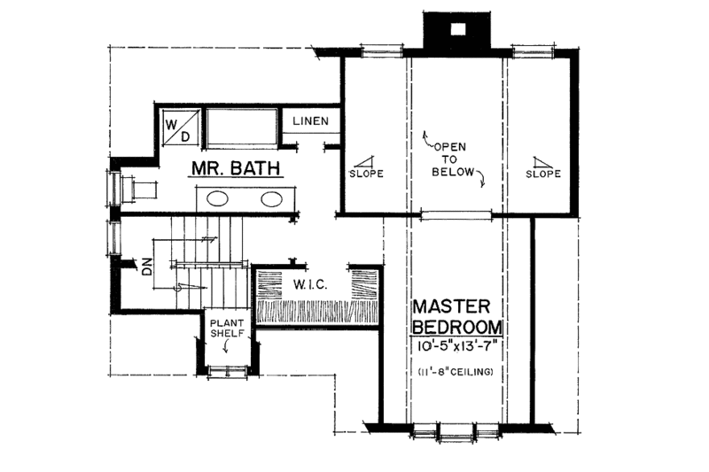 House Plan Design - Floor Plan - Upper Floor for Victorian House Plan #1016-79 - 2 bed, 2 bath
