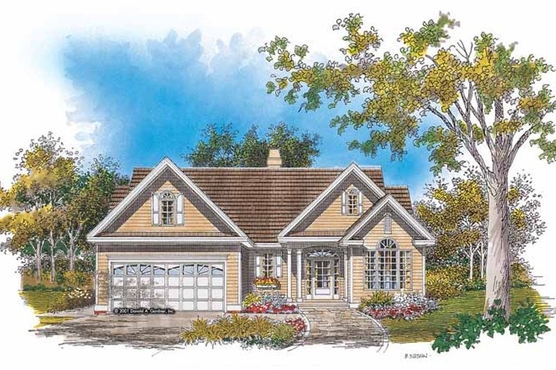 Architectural House Design - Ranch Exterior - Front Elevation Plan #929-629