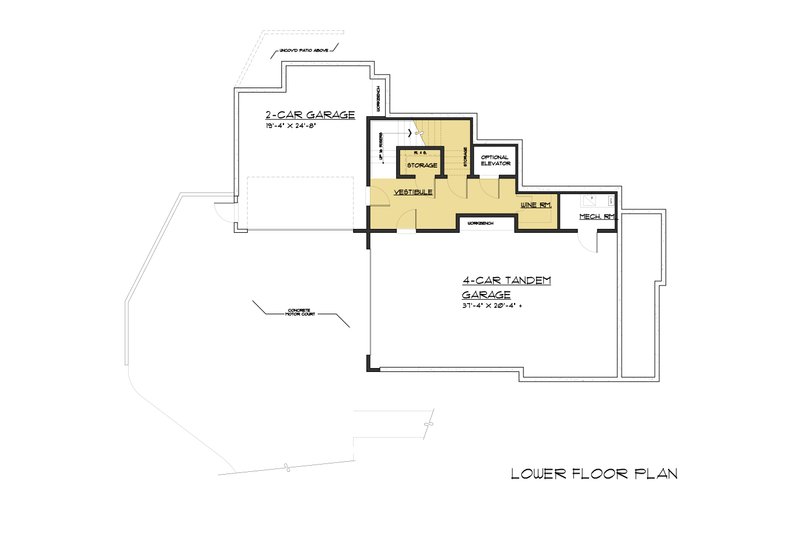 Home Plan - Floor Plan - Lower Floor for Modern House Plan #1066-43 - 3 bed, 2 bath